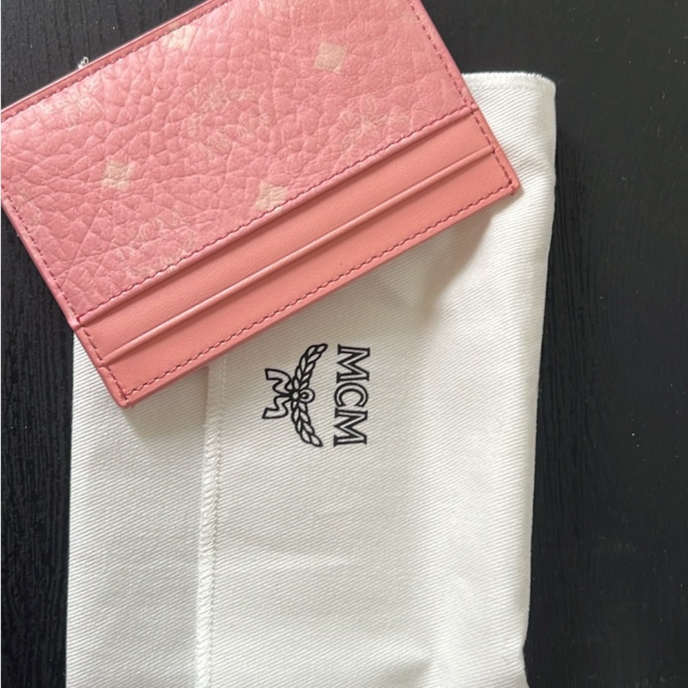MCM Pink Card Holder